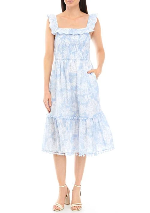 Crown & Ivy™ Ivy Petite Sleeveless Square Neck Printed Dress from Belk