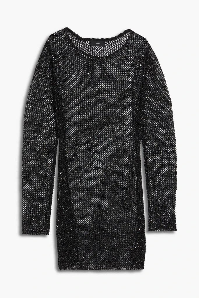 black sequin embellished knit mini dress self-portrait - Black Sequin Knit Mini Dress main image 0