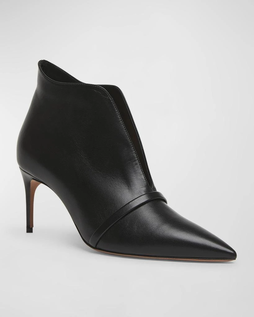 Malone Souliers Loren Leather V-Cut Stiletto Booties 2