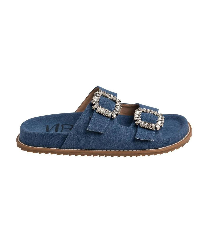 Not Rated Women's Stellar Rhinestone Buckle Slides 5