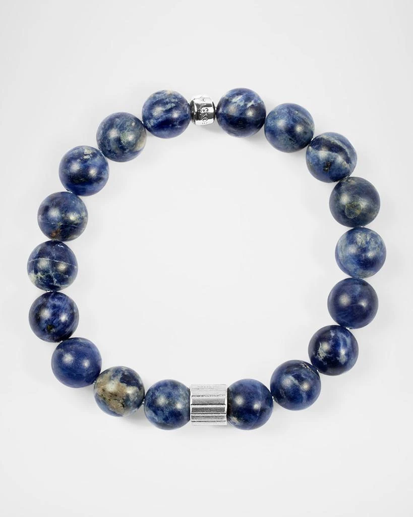 Tateossian Men
s Maxi Pop Semi-Precious Sodalite Beaded Bracelet 2