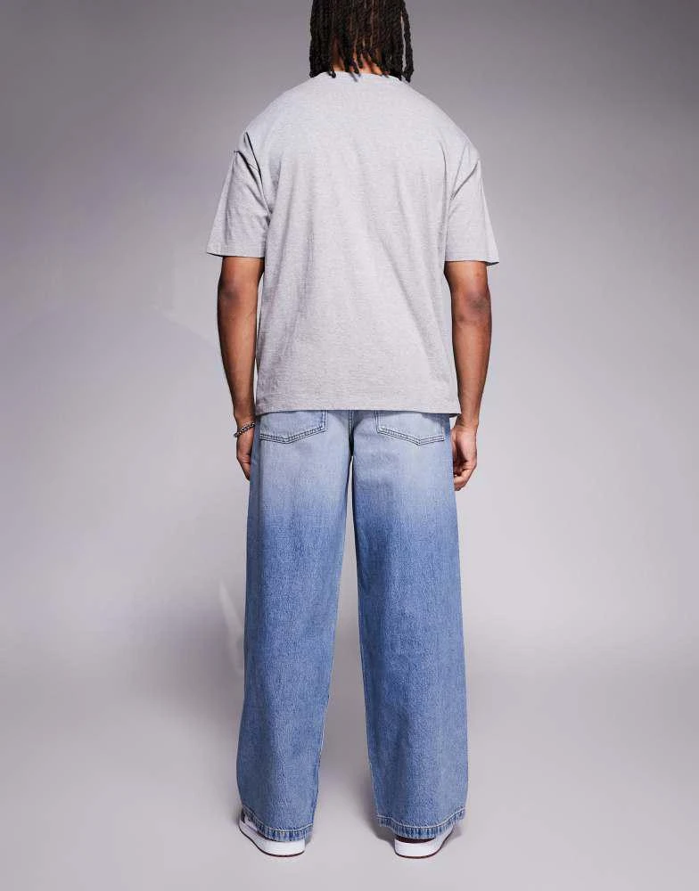 ASOS ASOS DESIGN super baggy jeans in light wash blue 2