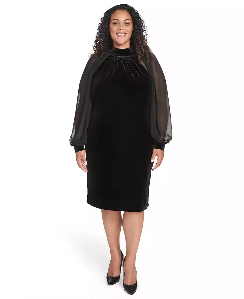 Maxi Dress Macy's Calvin Klein Plus Size Dress Calvin Klein Plus Size  Puff-Sleeve Tiered Maxi Dress Macy's