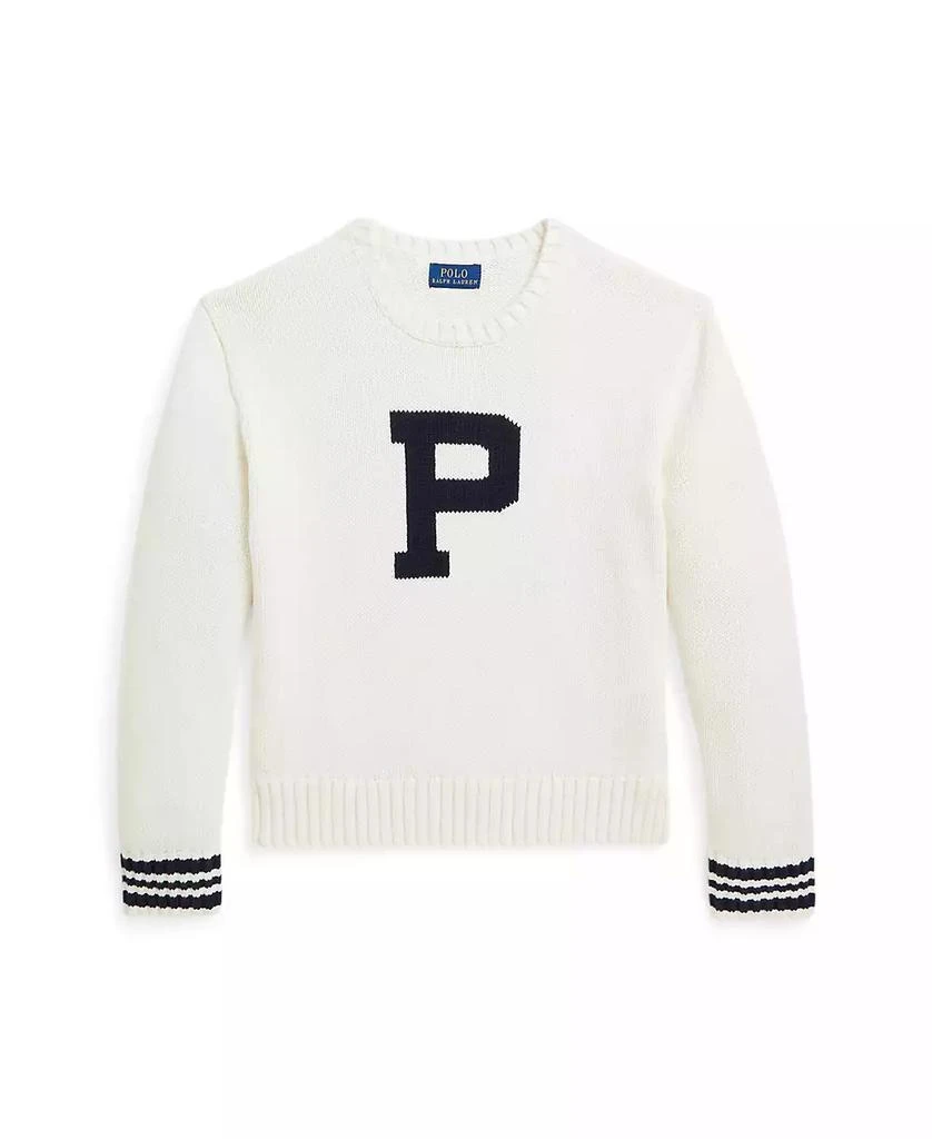 Ralph Lauren Big Girls Cotton Letterman Sweater 2