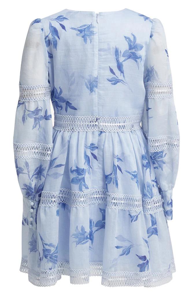 Bardot Kids' Venice Floral Long Sleeve Fit & Flare Dress 5