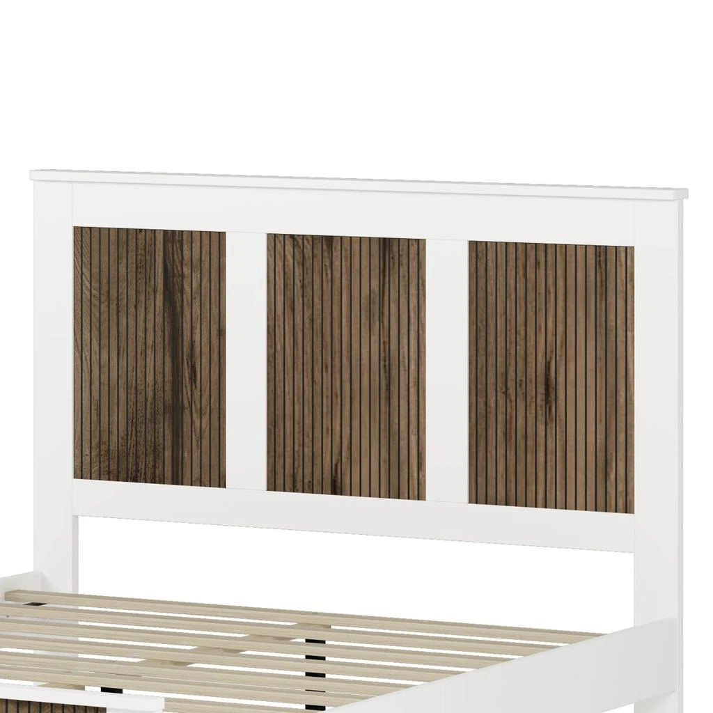 Streamdale Furniture Streamdale 4-Piece Queen Farmhouse Bedroom Set with Storage Nightstand 
Dresser, White 3