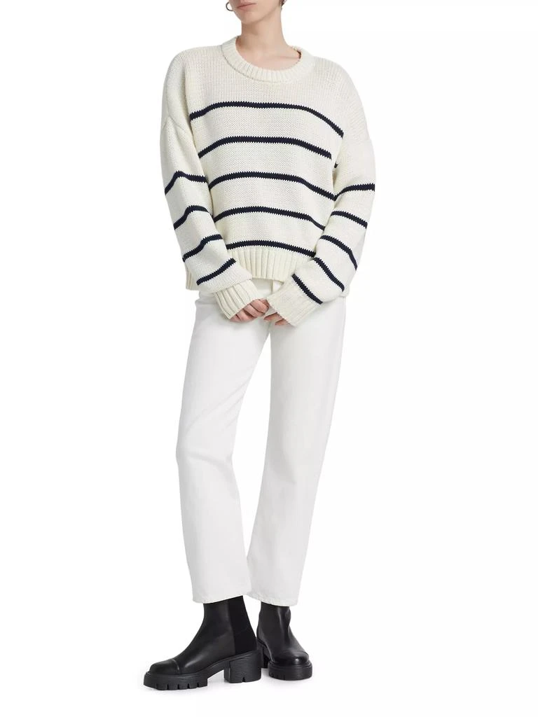 Jenni Kayne Chloe Striped Cotton Crewneck Sweater 2