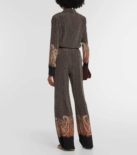 ETRO Velvet wide-leg pants 3