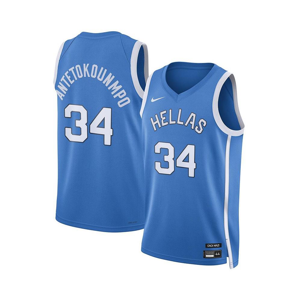 Nike Men's Giannis Antetokounmpo Blue Greece Basketball 2024 Summer Olympics Player Limited Basketball Jersey