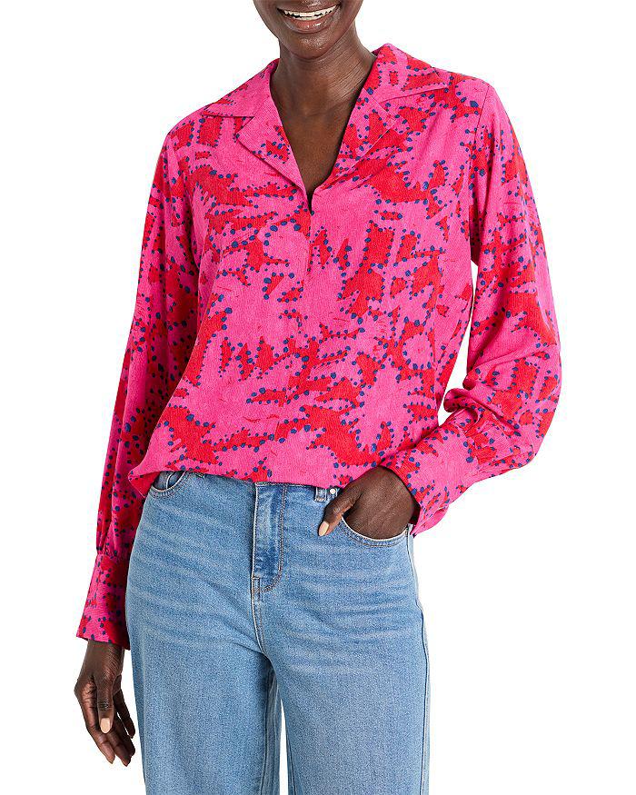NIC+ZOE Clashy Petals Poet Blouse