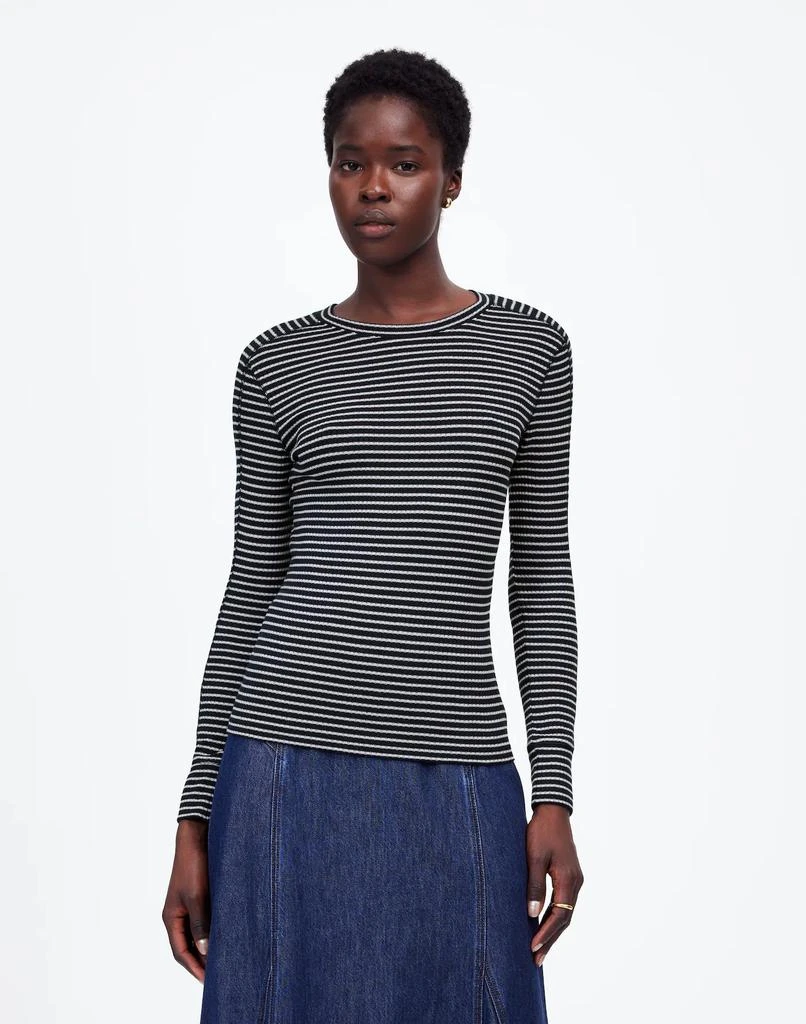 Madewell Ribbed Crewneck Long-Sleeve Tee 1