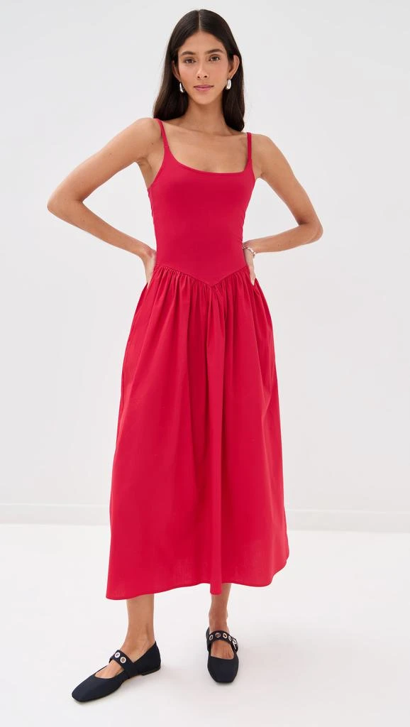 LE BOP Alix Mixed Fabric Tank Dress 1
