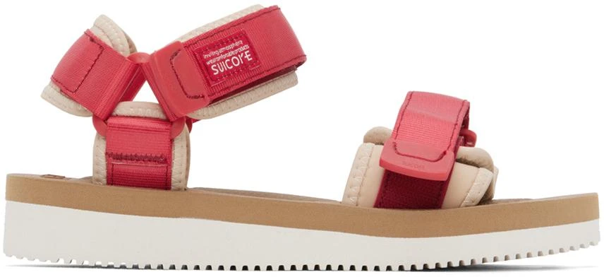 Suicoke Red & Off-White CEL-V Sandals 1