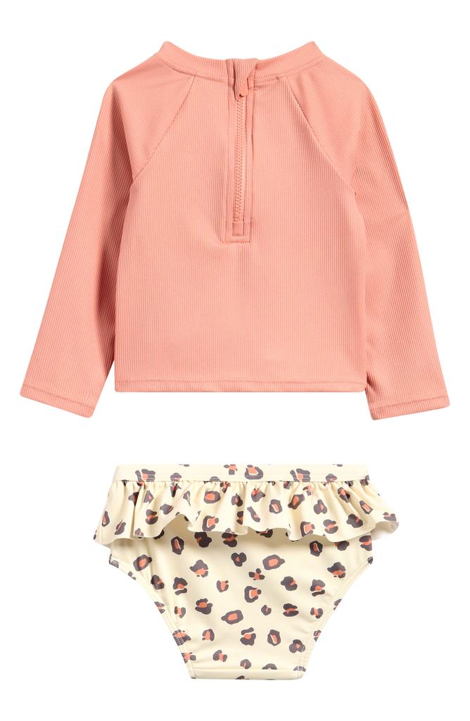 Petit Lem Rib Long Sleeve Two-Piece Rashguard Swimsuit