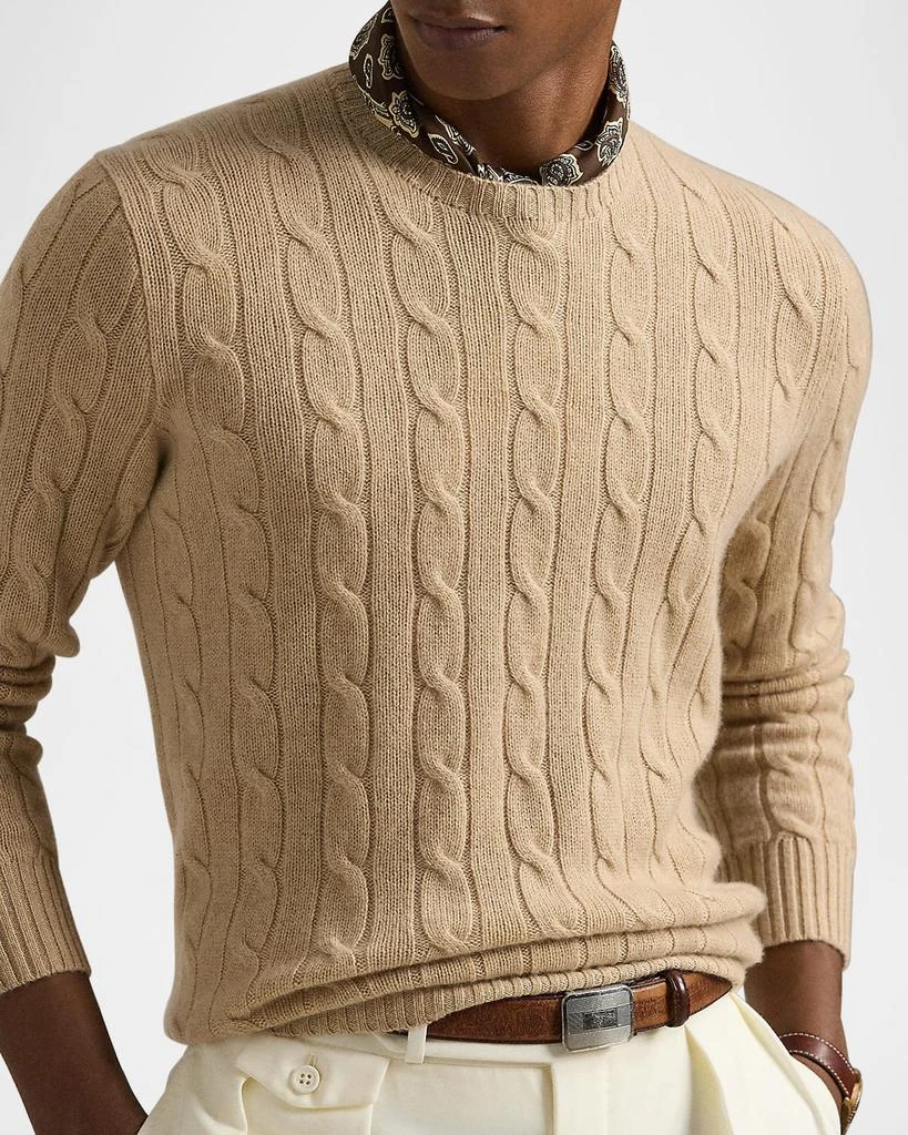 Ralph Lauren Men's The Iconic Cable-Knit Cashmere Sweater 5