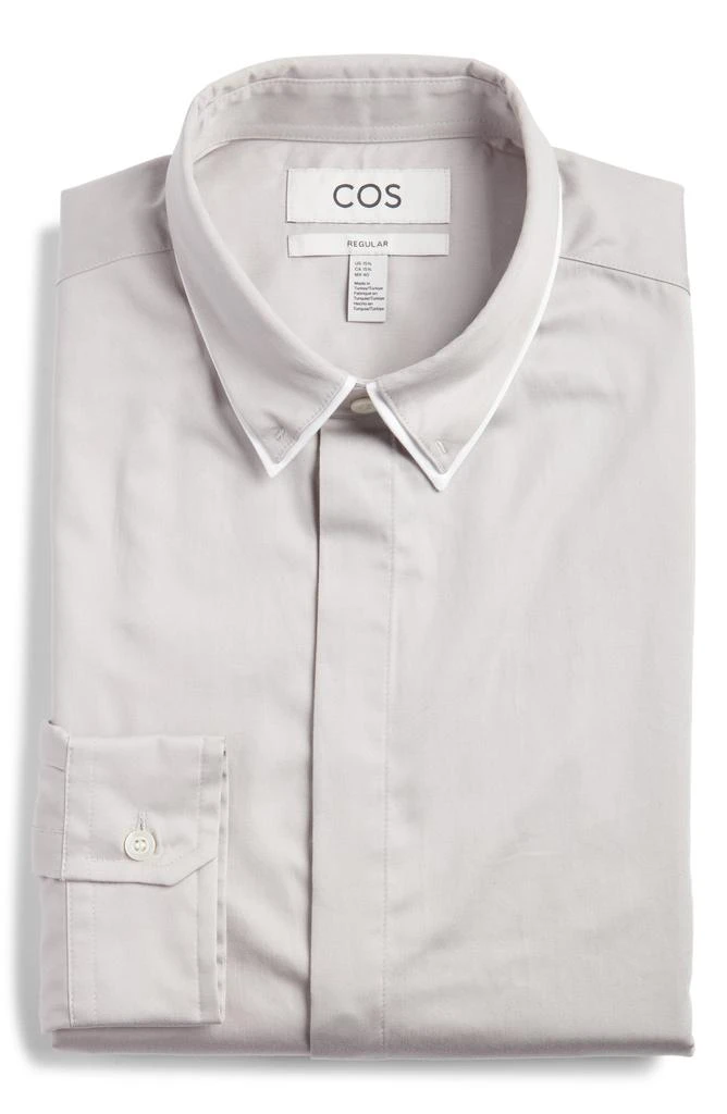 COS Regular Fit Organic Cotton Layered Collar Dress Shirt 6