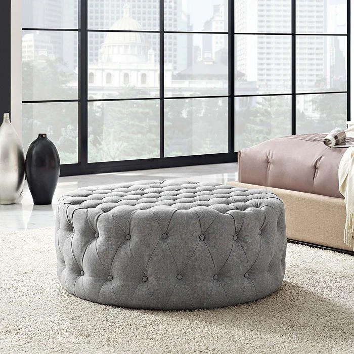 Modway Amour Upholstered Fabric Ottoman 6