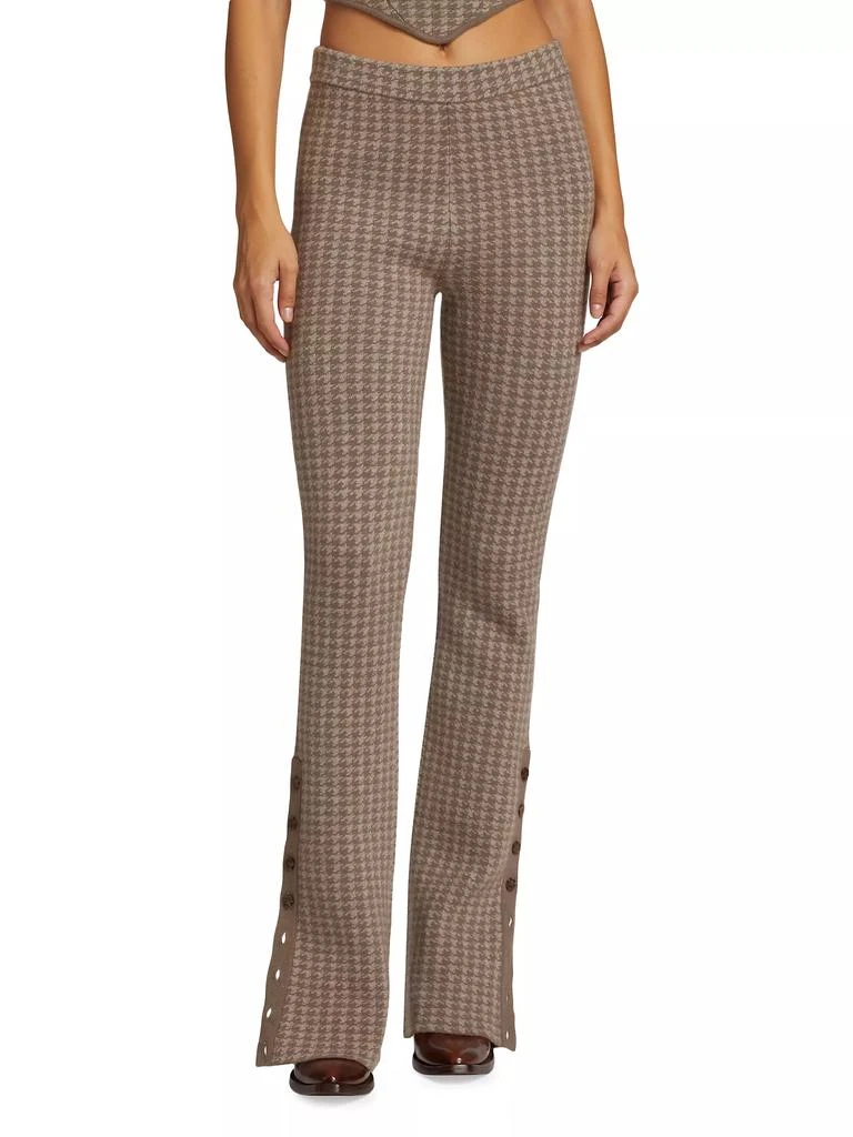 Naadam Houndstooth Wool & Cashmere Pants 3