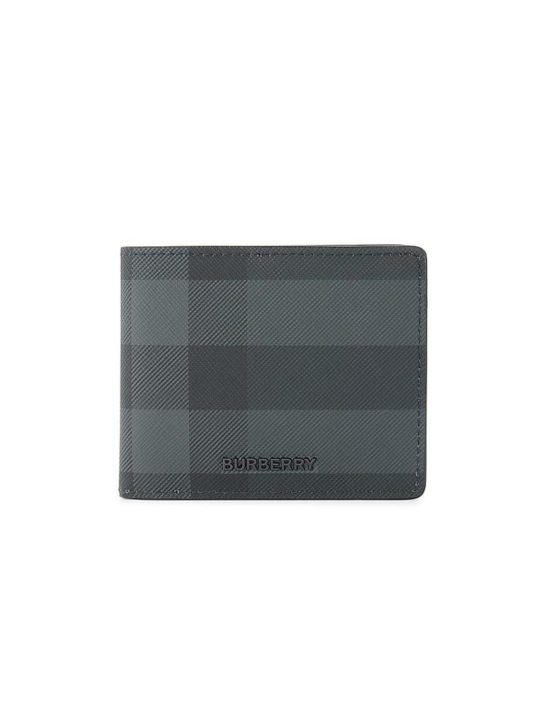 Burberry Check Leather Bi-Fold Wallet