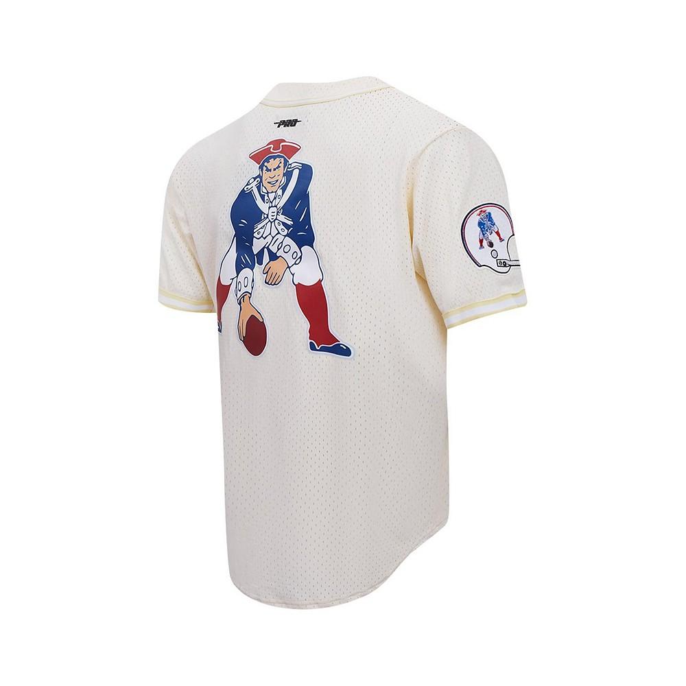 Pro Standard Men's Cream New England Patriots Retro Classic Mesh Button-Up Shirt