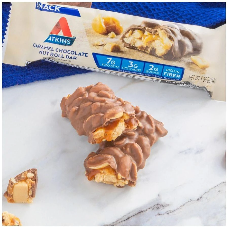 Atkins Snack Bars Caramel Chocolate Nut Roll 5
