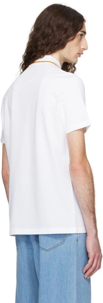 Versace White Embroidered Architectural Baroque Polo 3