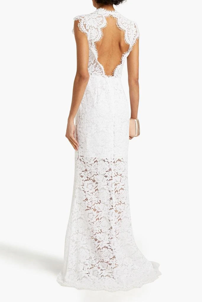 Rachel Zoe Open-back corded lace gown 3