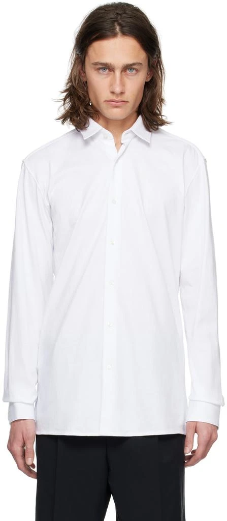 Hugo Boss White Spread Collar Shirt 1