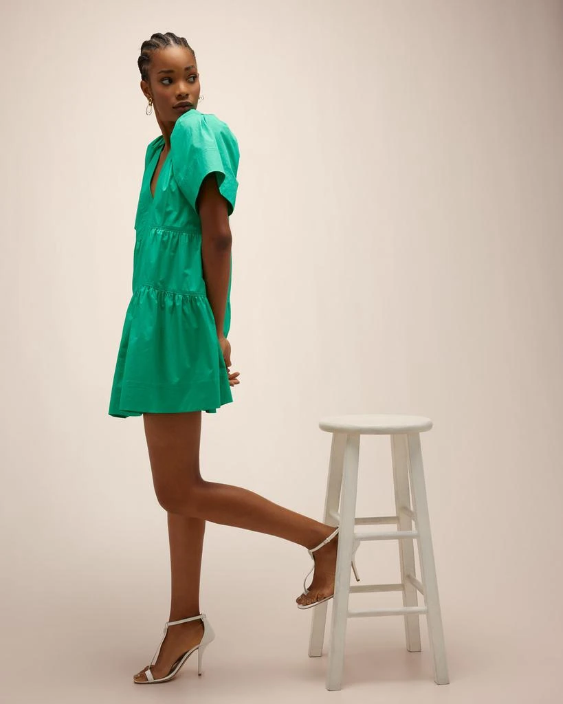 A.L.C. Camila Short-Oversized Sleeve Tiered Mini Dress 6