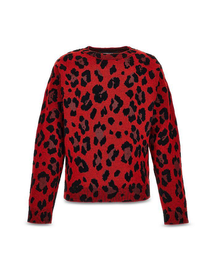 Versace Girls' Leopard Jacquard Sweater - Little Kid