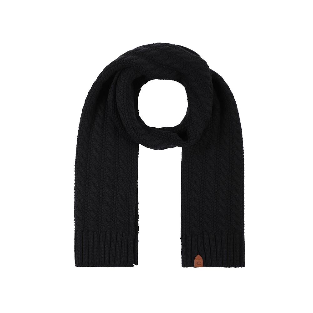 COACH Men's Leather Patch Cable Scarf