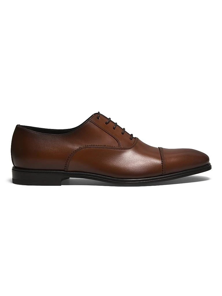 Salvatore Ferragamo Leather Cap-Toe Oxfords - Business  display picture 1