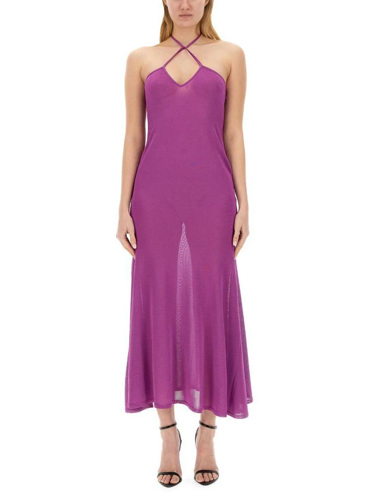 satin halter neck white dress Lovely White halterneck satin maxi dress, Xo Xo XXL / 12 / White main image 1