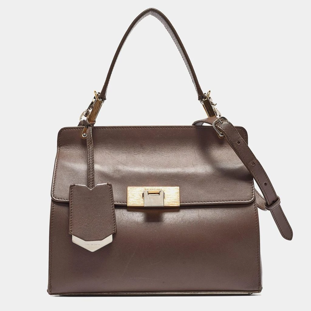 Balenciaga Balenciaga Taupe Leather Le Dix Cartable S Top Handle Bag 1