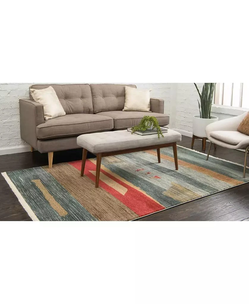 Bayshore Home Ojas Oja3 Light Blue 8' x 10' Area Rug 5