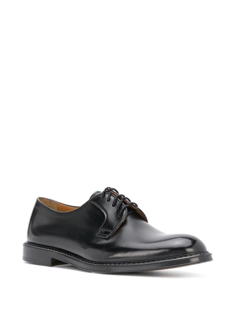 DOUCAL'S Classic Polished Leather Derby Shoes