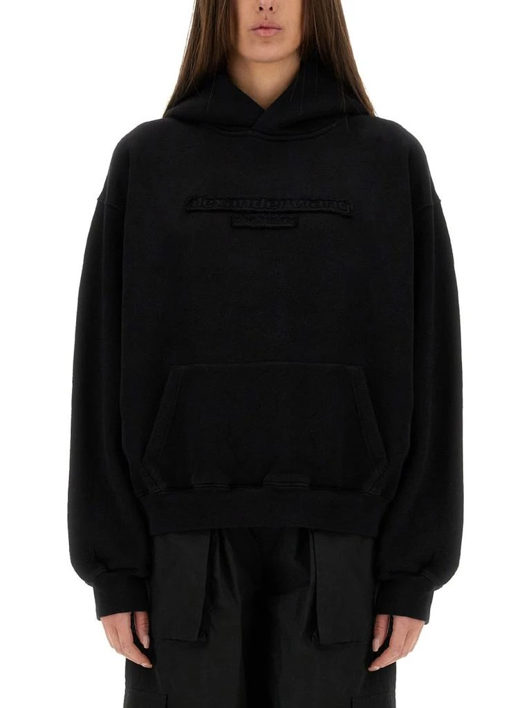 Alexander Wang Alexander Wang Logo Patch Hoodie 1