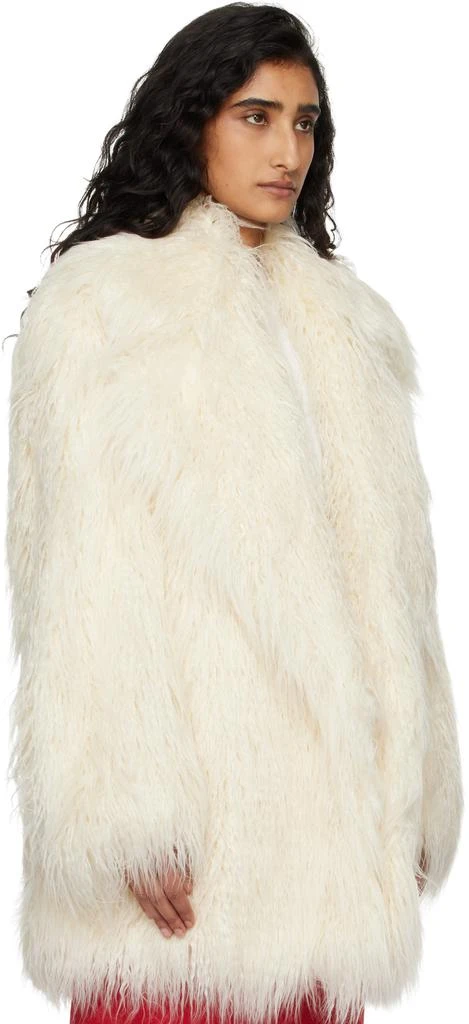 The Frankie Shop Off-White Liza Short Faux Fur Coat 2