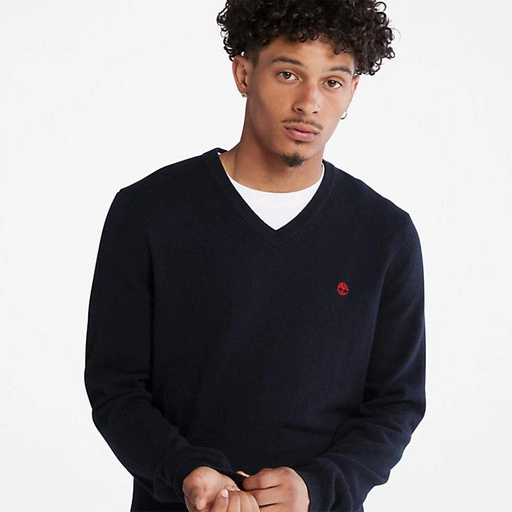 Timberland Cohas Brook V-Neck Sweater for Men in Navy 5