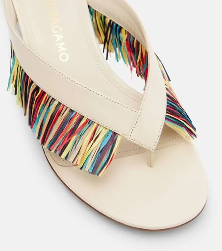 Salvatore Ferragamo Bettie fringed sandals 5