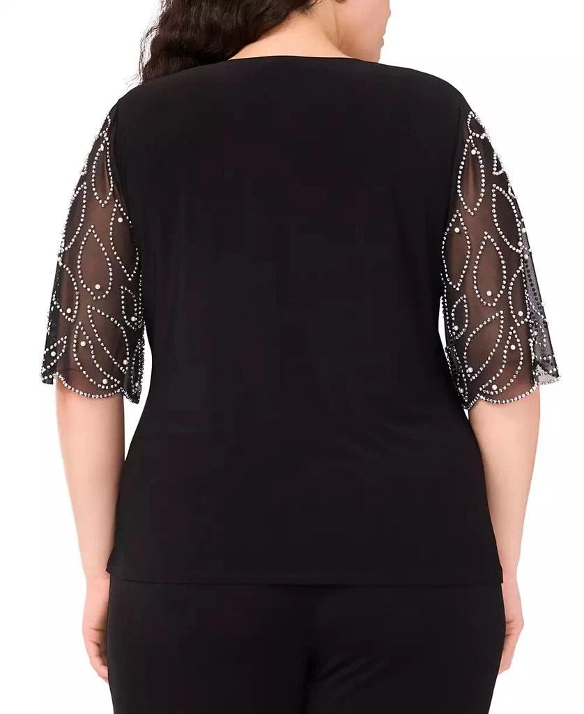 MSK Plus Size Short-Sleeve V-Neck Top 2
