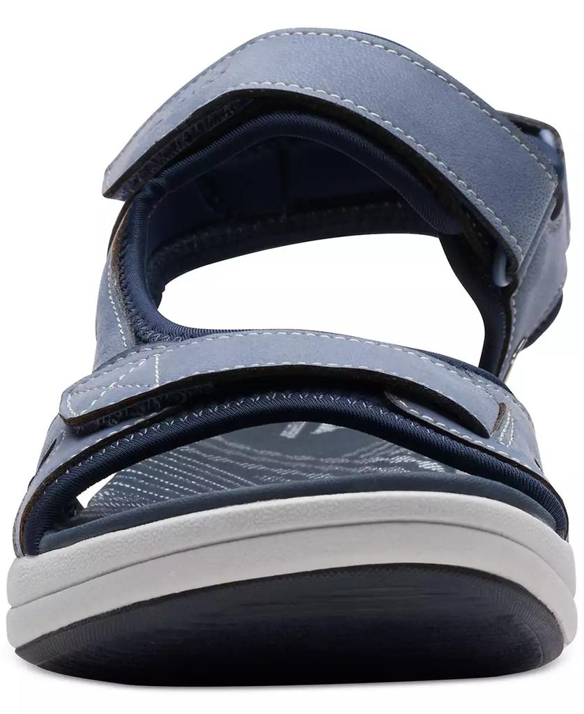 Clarks Women s Cloudsteppers Mira Bay Strappy Sport Sandals Denim Blue 7.5M Sandals BeyondStyle