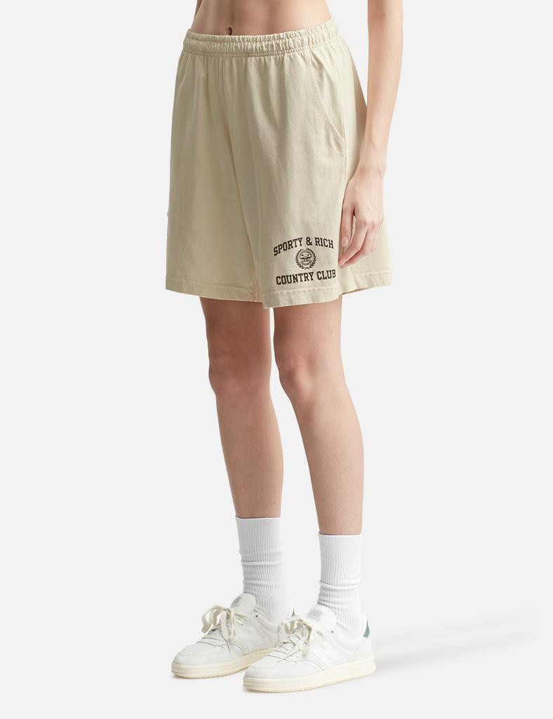 Sporty & Rich Varsity Crest Gym Shorts