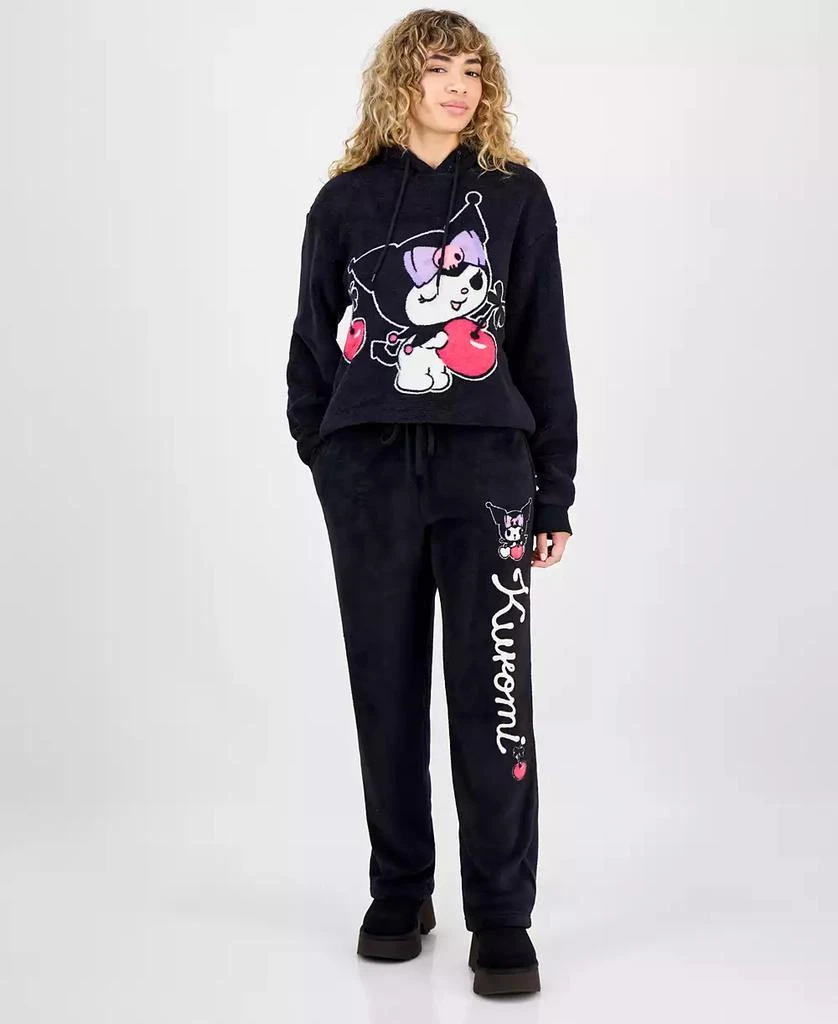 Hybrid Juniors' Kuromi Plush Fleece Graphic Hoodie 3