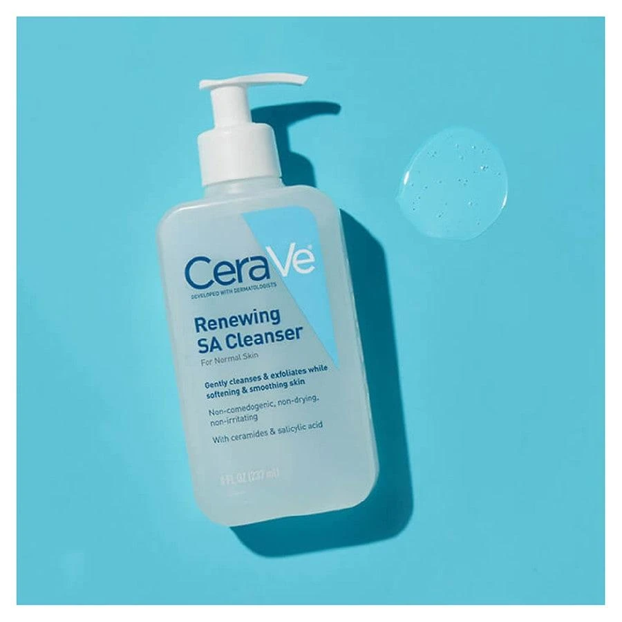 CeraVe Salicylic Acid Face Wash with Hyaluronic Acid, Renewing SA Cleanser 9