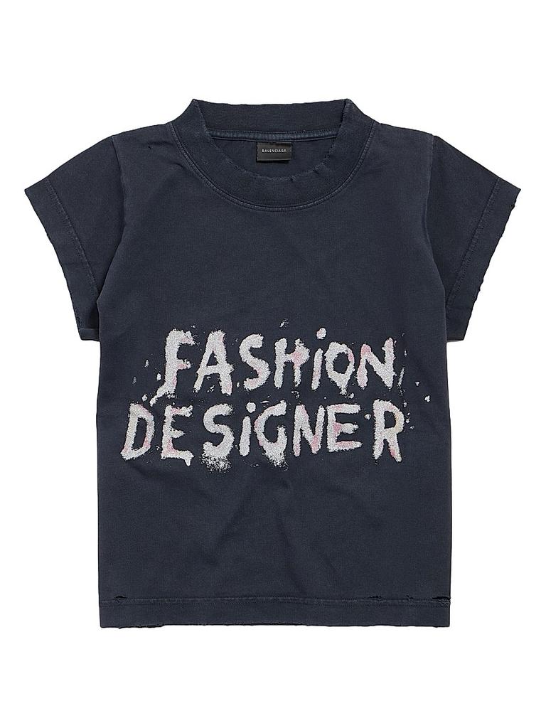 Tシャツ・カットソー BALENCIAGA CHALK COTTON T-SHIRT Balenciaga CHALK COTTON T-SHIRT - T-Shirts - BeyondStyle