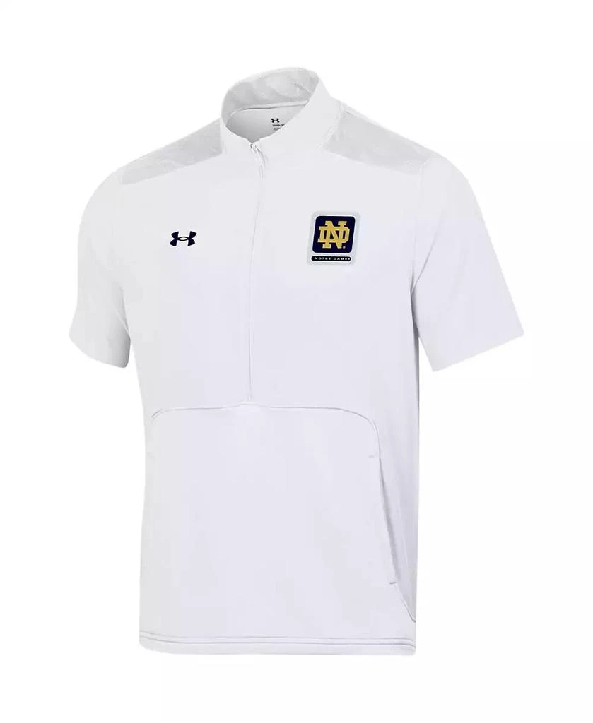 Under Armour Men's White Notre Dame Fighting Irish Motivate Half-Zip Jacket 2