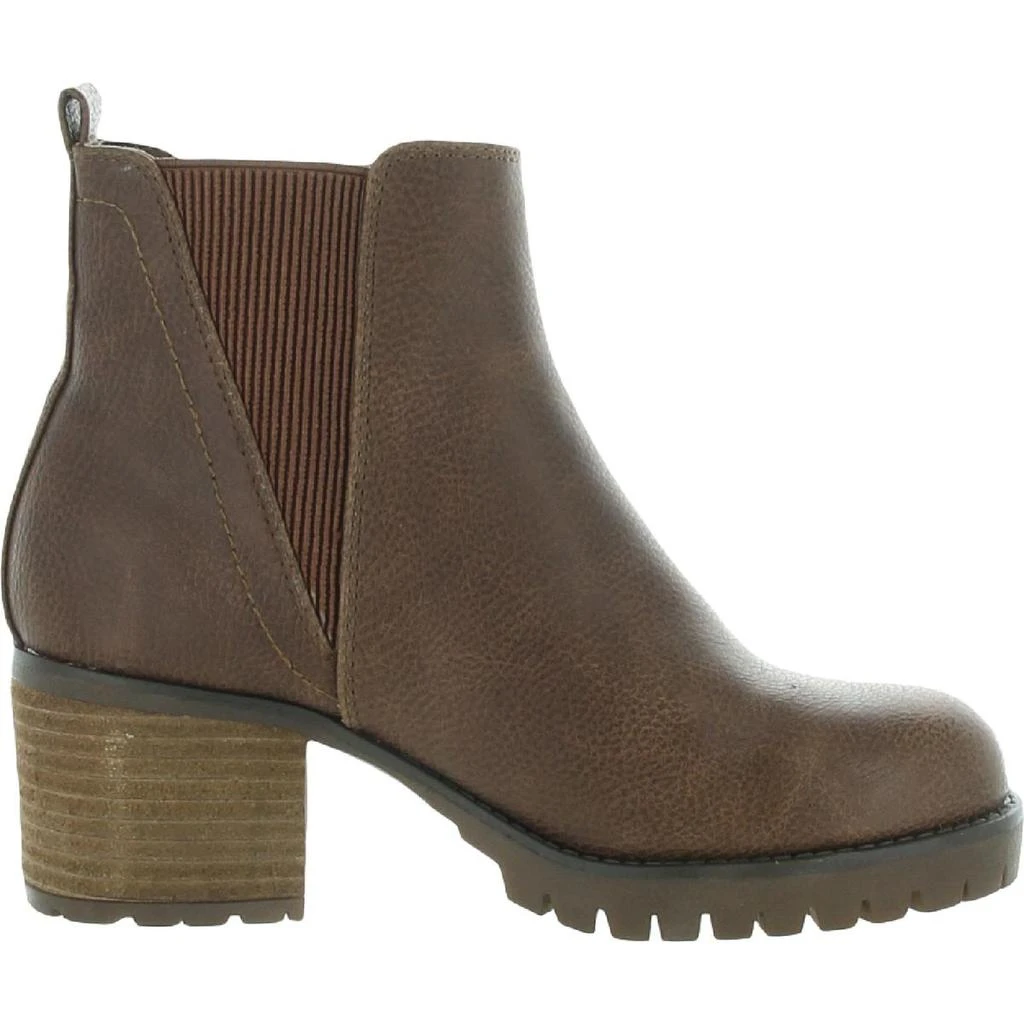 MIA Jody Womens Faux Leather Lug Sole Chelsea Boots 2