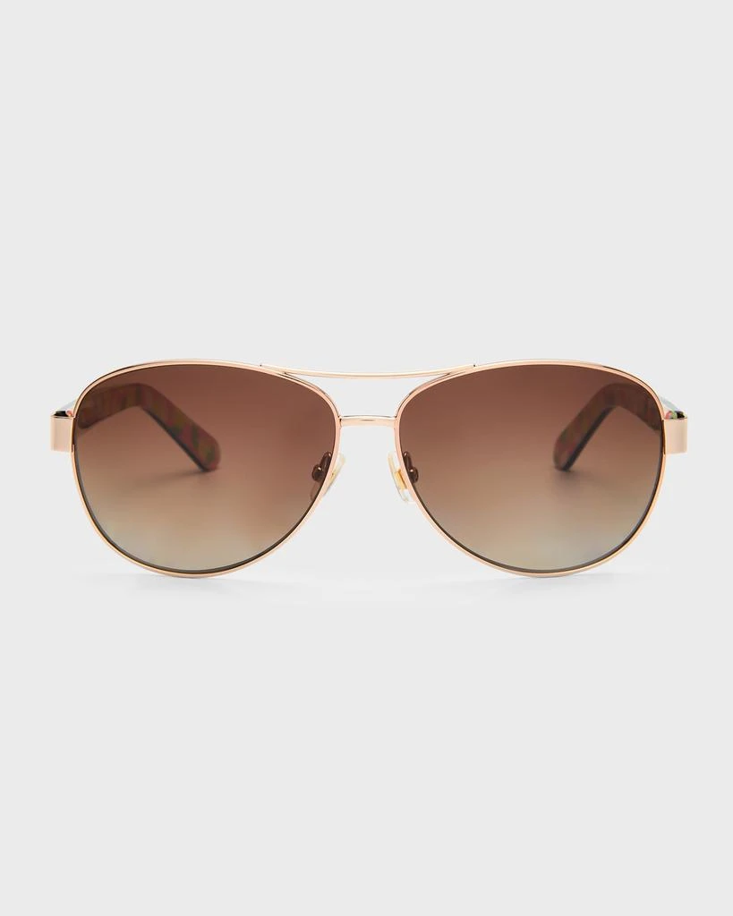 Kate Spade dalia stainless steel aviator sunglasses 3
