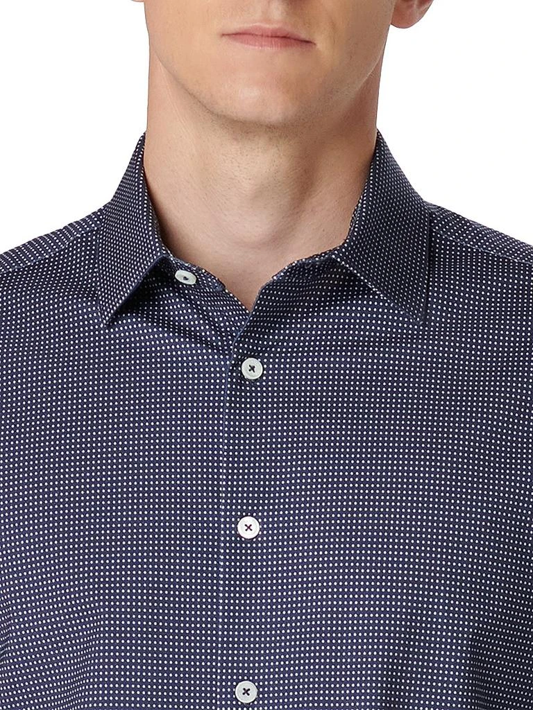 BUGATCHI OoohCotton® Miles Pin Dot Short-Sleeve Shirt 6